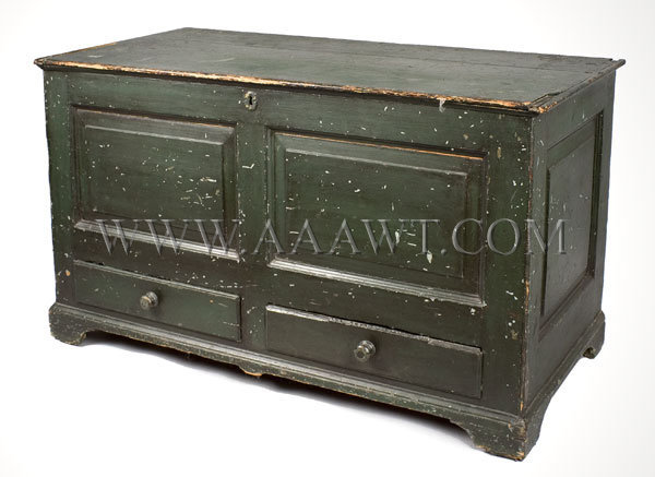 Paneled Blanket Chest
With drawers
18th Century-Early 19th Century, entire view